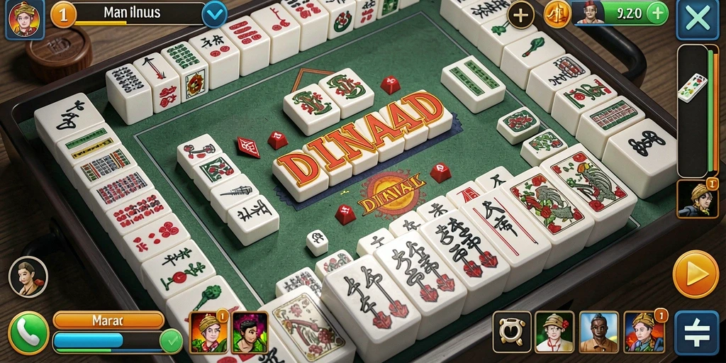 Tampilan gameplay Mahjong yang menantang dan seru di DIANA4D.