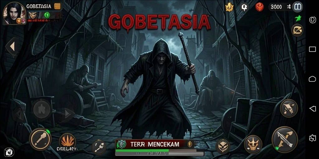 Gameplay GOBETASIA yang menegangkan dalam suasana Horror.