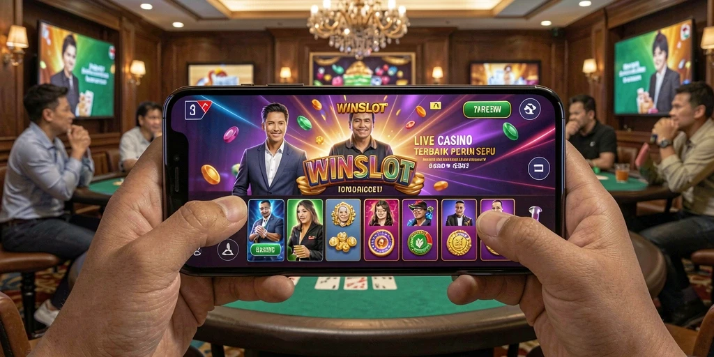 Tampilan gameplay interaktif dan dealer langsung di WINSLOT.