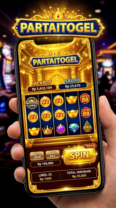 Screenshot antarmuka utama aplikasi partaitogel.